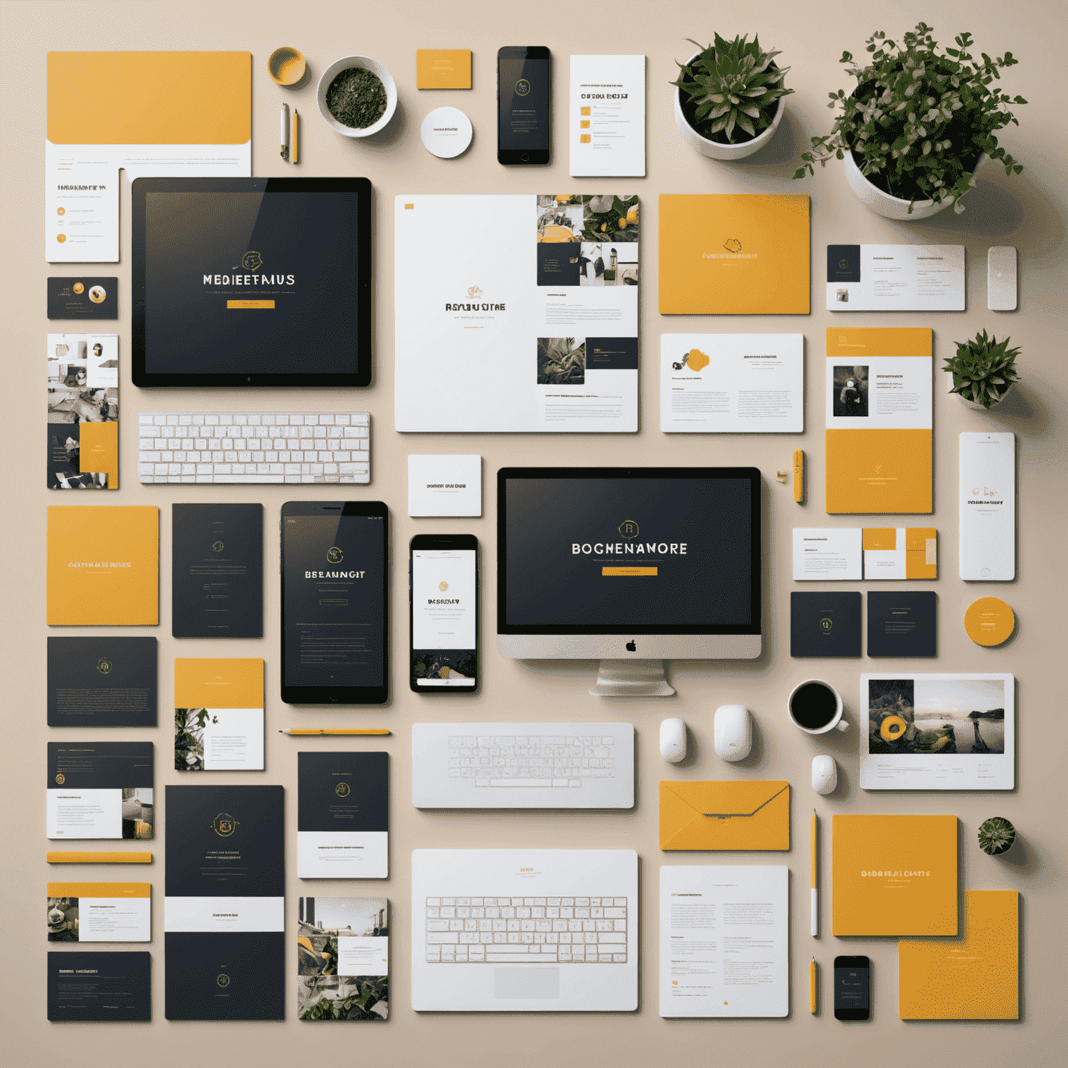 Collage showcasing various modern web design elements including 3D graphics, minimalist layouts, and bold typography